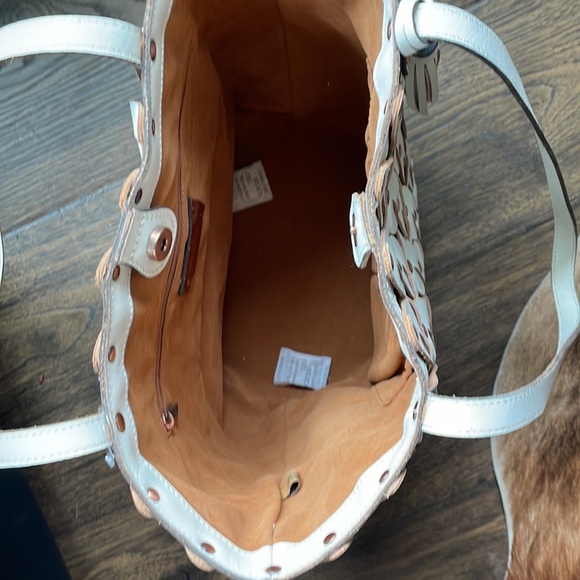 Patricia Nash Mizzana Twisted Braid White Bucket Tote Bag NWT - Picture 6 of 9